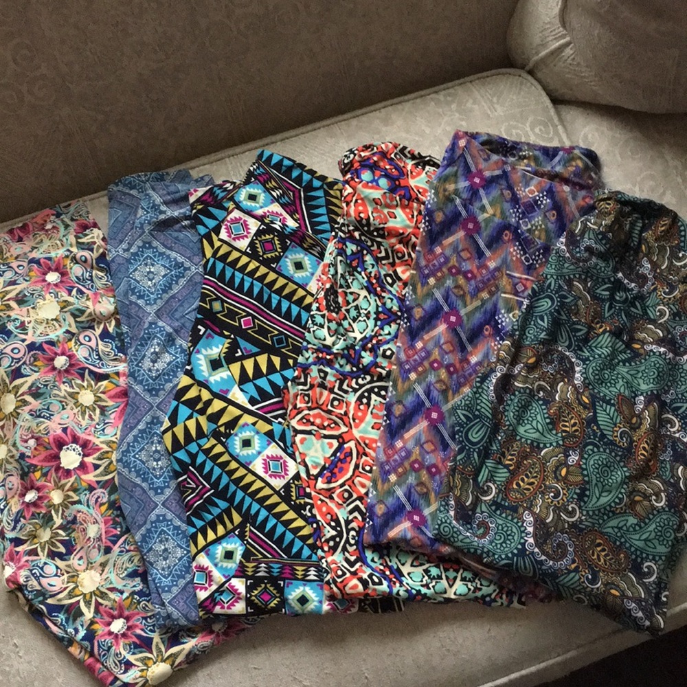 LOT of 6 LuLaRoe TC leggings